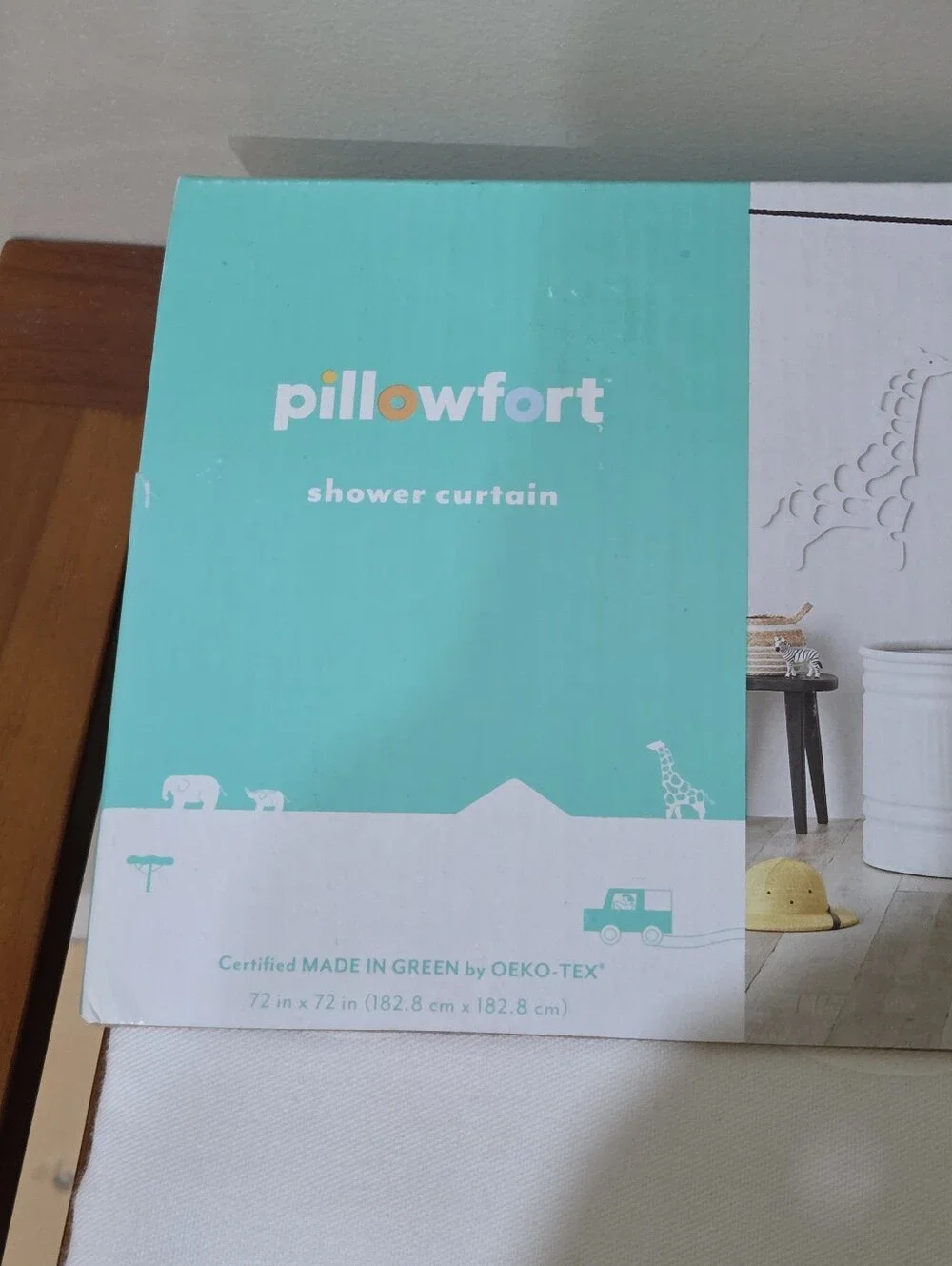 Pillowfort White Textured Wave Shower Curtain Size 72